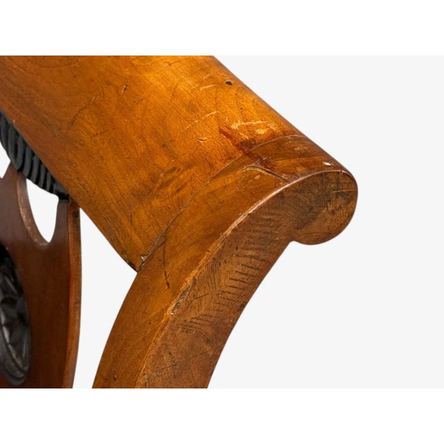 Biedermeier Style, Fruitwood, Black Fabric, Daybed, Usa, 19th Century For Sale - Image 15 of 15