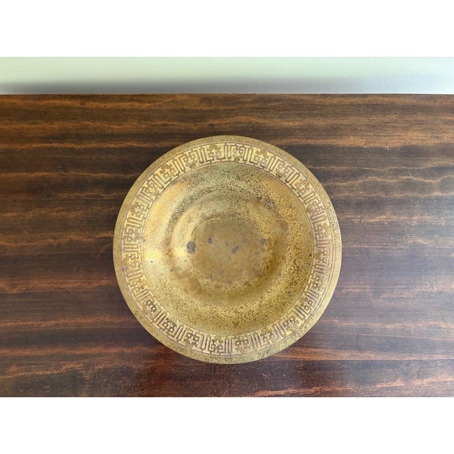 Art Deco Early 20th Century Tiffany Studios New York Bronze Doré Shallow Bowl For Sale - Image 3 of 8