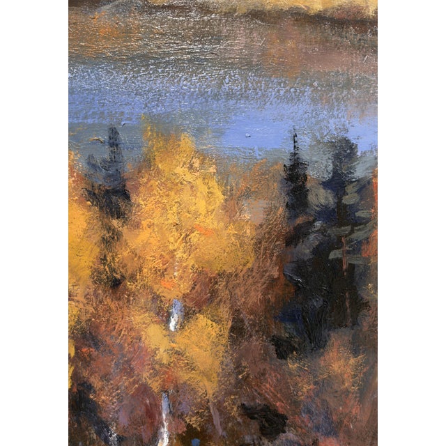 Changing Colors by Seth Winegar | Oil on Panel Autumn River Valley Landscape For Sale - Image 4 of 10