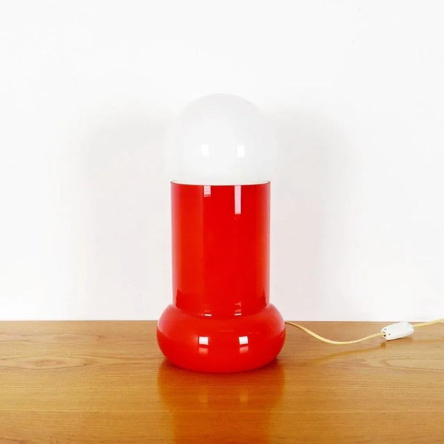 Vintage Table Lamp in Glass For Sale - Image 4 of 4