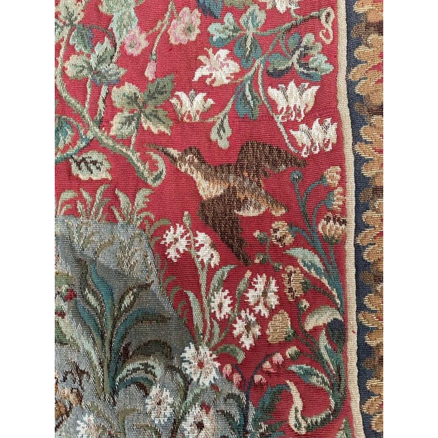 Vintage French Aubusson Jaquar Woven Tapestry, 1970s For Sale - Image 10 of 15