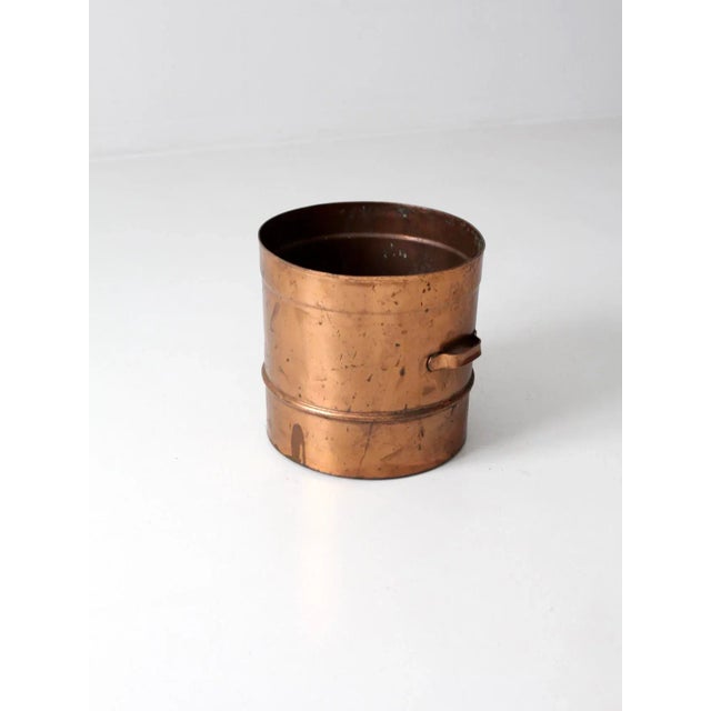 Antique Copper Sieve Pot For Sale - Image 9 of 11
