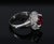 Late 20th Century Gia Certified Ruby & 0.54ct Diamond Platinum Ring, Size 4.75 For Sale - Image 9 of 18