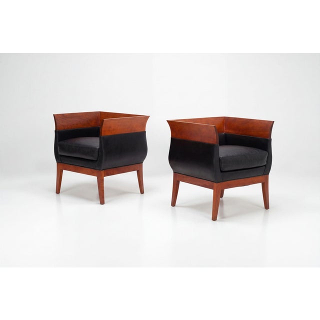 Pair of Orlando Diaz-Azcuy Chalice Chairs 1985c. For Sale - Image 4 of 13