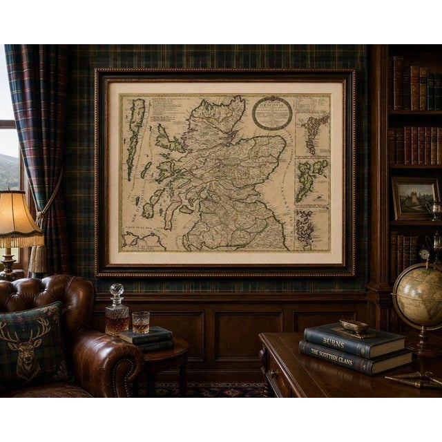 Antique Map of Scotland with Island Insets by Nolin and Coronelli, 1689 For Sale - Image 11 of 12