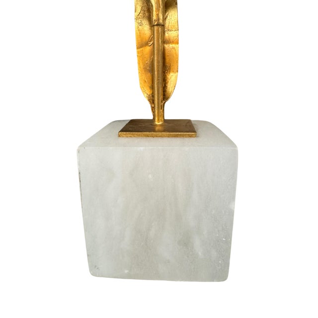 Beautiful French Gilt Palm Tree With Rock Crystal and Marble Base - medium. 9d x14" h x 3 x 3 x 3"h To View all of our...