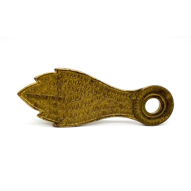 Arthur Court Vintage Allied Brass Brass Snail Memo Clip & Wall Note Holder on Leaf Base – Hollywood Regency / Naturalistic For Sale - Image 4 of 11