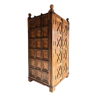 Wooden Wardrobe, 18th Century For Sale