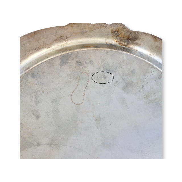 Traditional Midcentury Rogers Silverplate Beverage Cooler W/ Tray & Ladle For Sale - Image 3 of 11