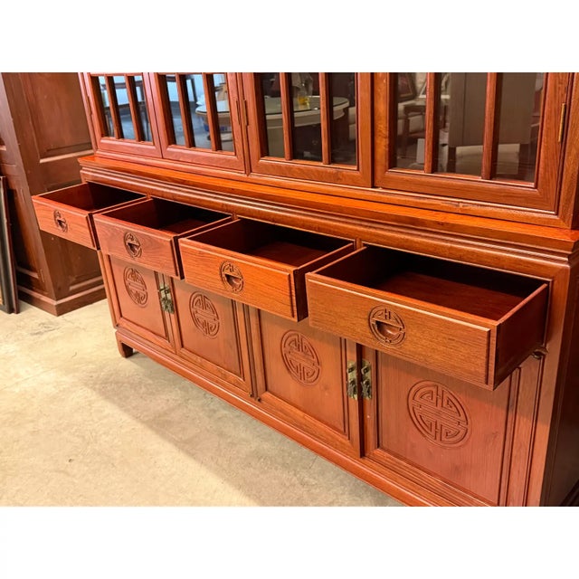 Chinese Rosewood Hutch, Circa 1970's For Sale - Image 12 of 12
