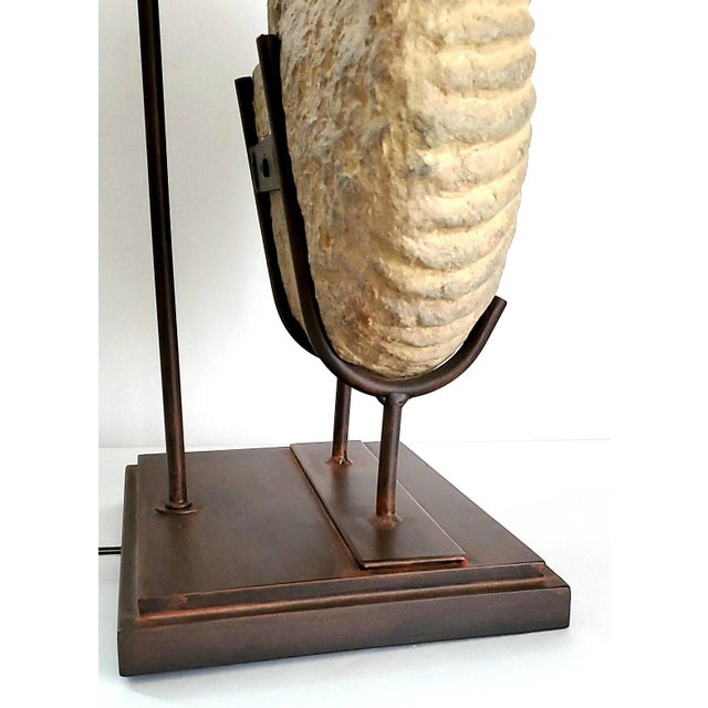 Large Lamp Plaster Snail Shell Ammonite For Sale - Image 9 of 12