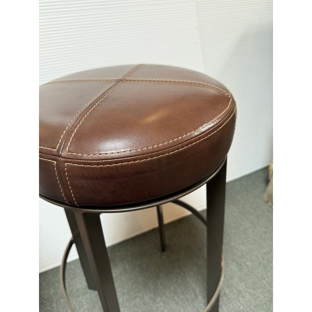 Berman Rosetti Bon Bon Swivel Barstools, Pair For Sale - Image 11 of 12