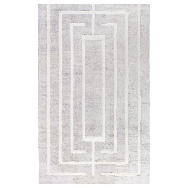 Monumental Elegance: Modern Art Deco Wool Rug by Doris Leslie Blau For Sale