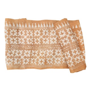 Hand Woven Hemp Cross Batik Fabric Roll 6 Yards For Sale