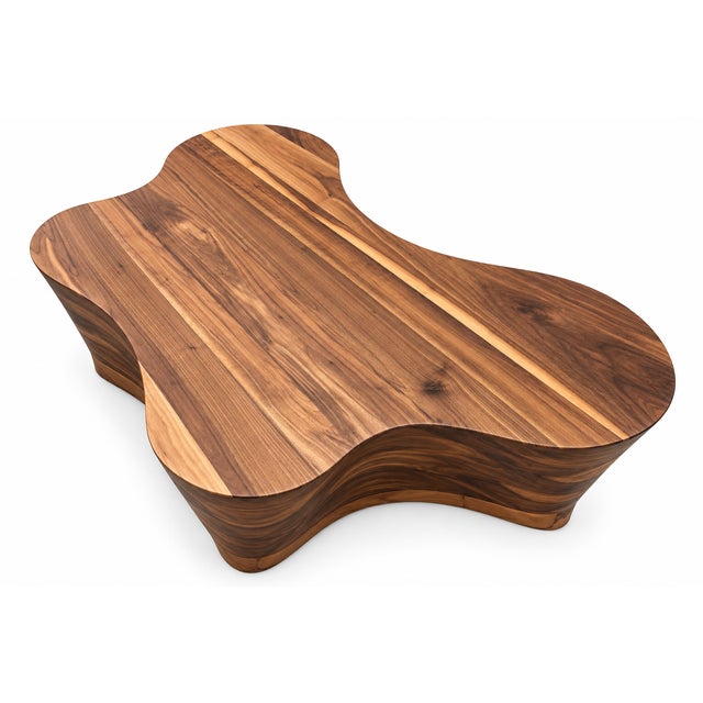 Sculptural Walnut Mid Century Style Coffee Table For Sale - Image 10 of 12