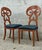 Biedermeier Pair of Vintage Biedermeier Style Walnut Chairs, Italy Circa 1950. For Sale - Image 3 of 11
