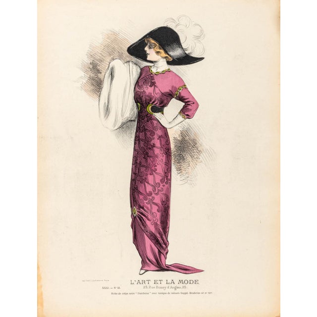 Collection of French Fashion Plates, 14 For Sale - Image 14 of 17
