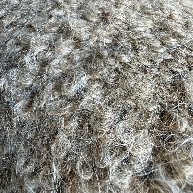 Mohair and Curly Wool Pillow Cover With Zipper For Sale - Image 10 of 10