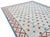 Handmade Cotton Vegetable Dyed Rug, White, Sky Blue and Terracotta Star Dhurrie-8'x10' For Sale - Image 10 of 13