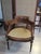 Traditional French Empire Style Cane and Wood Desk Armchair For Sale - Image 3 of 10