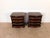 Wood Pr Drexel Heritage 1990s Flame Mahogany Chippendale Serpentine Bedside Chests Nightstands For Sale - Image 7 of 11