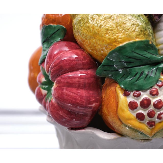 Italian Ceramic Fruit Baskets by Bassano Zortea, Italy, 1958, Set of 2 For Sale - Image 6 of 14