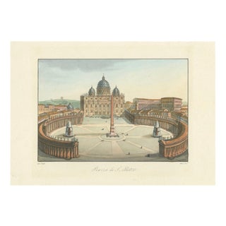 Piazza Di S. Pietro, 1840s, Paper For Sale