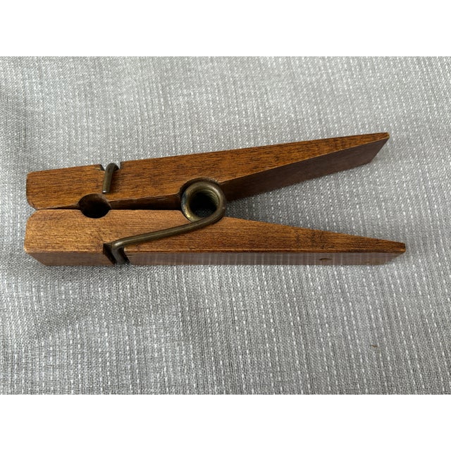 Wood Vintage Oversized Wooden Clothespin For Sale - Image 7 of 16