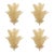 Set of 4 Murano Glass Wall Sconces in Venetian Gold Graniglia Leaf Design For Sale
