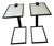 Franze Eglomise Restoration Hardware Rectangular Side Tables For Sale