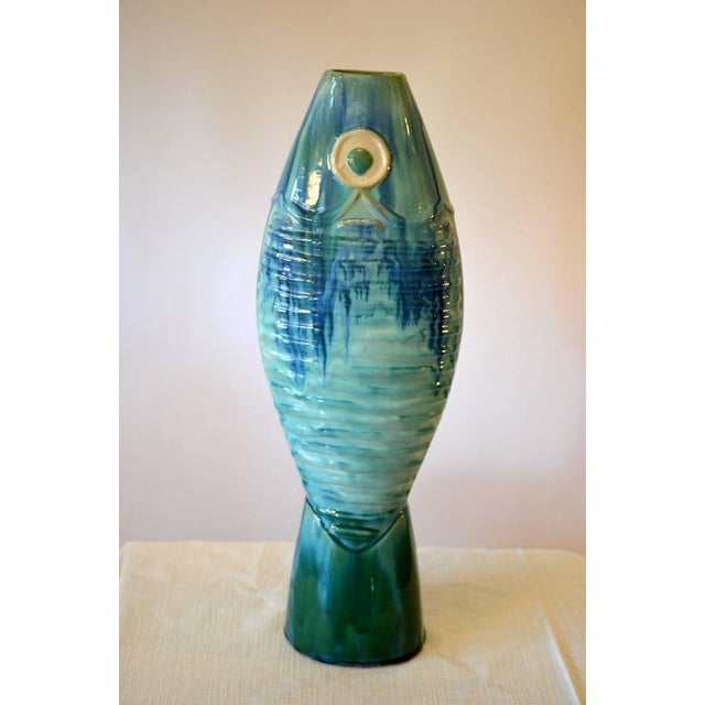 1980s Contemporary Blue Ceramic Fish Chairish
