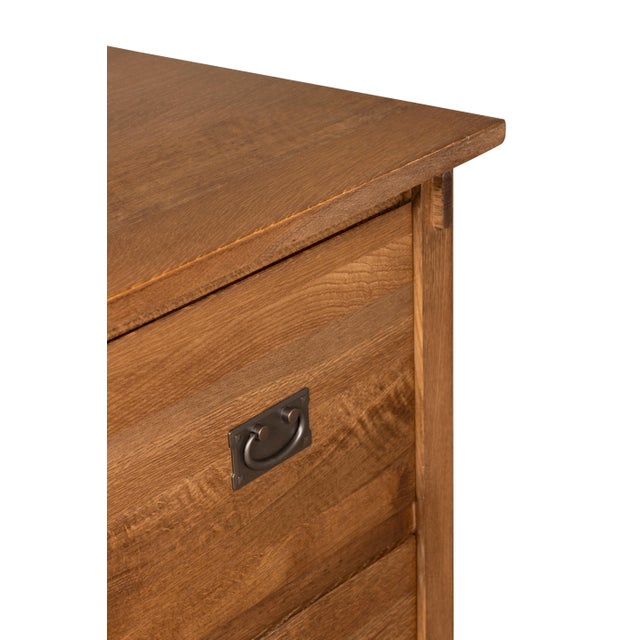 Mission Oak 2-Drawer Lateral File Cabinet – Walnut Stain | in Stock & Ready to Ship For Sale In Chicago - Image 6 of 12