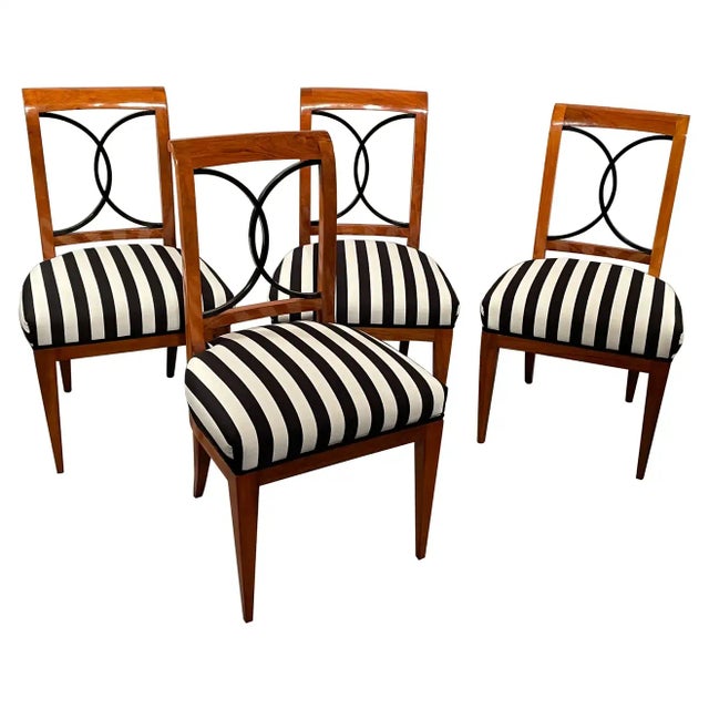 Set of Four Biedermeier Chairs For Sale - Image 9 of 9
