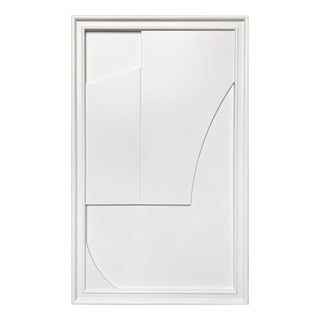 Likya Verge Wooden Wall Art in White by Likya Atelier For Sale