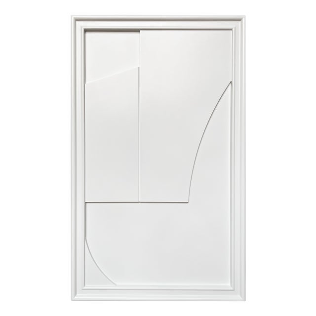 Likya Verge Wooden Wall Art in White by Likya Atelier For Sale
