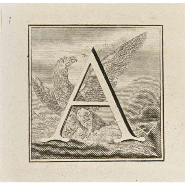 Letter of the Alphabet A, from the series "Antiquities of Herculaneum", is an etching on paper realized by Luigi...