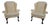 Pair Southwood Ball & Claw Mahogany Wing Back Easy Chairs For Sale