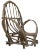 Rustic and charming artisan crafted miniature Adirondack chair -- perfect to hold a potted plant or just display in the...