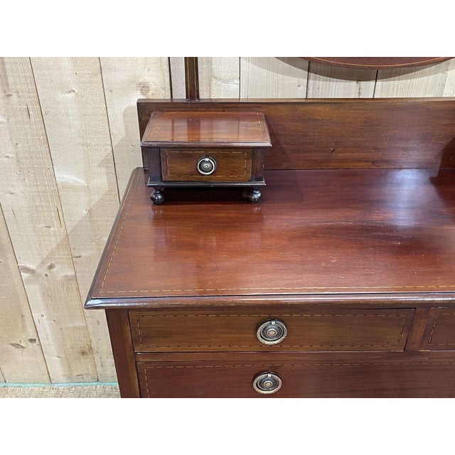 English Dressing Table in Mahogany, 1930s For Sale - Image 13 of 17