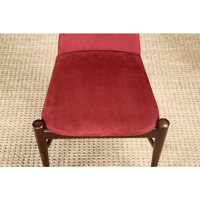 Sergio Rodrigues Set of 6 Brazilian Modern Dining Chairs in Rosewood, 1950s For Sale - Image 14 of 18