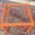 Late 20th Century Vintage Orange Lacquered Carved Faux Bois Square Center or Side Table For Sale - Image 5 of 12