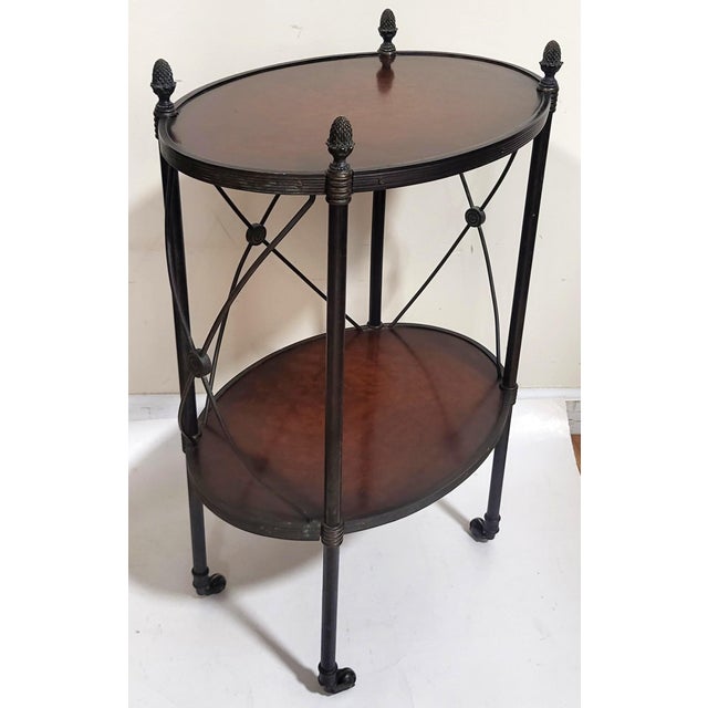 Pair of Vintage Oval Gueridon Theodore Alexander Side End Tables For Sale In New York - Image 6 of 17