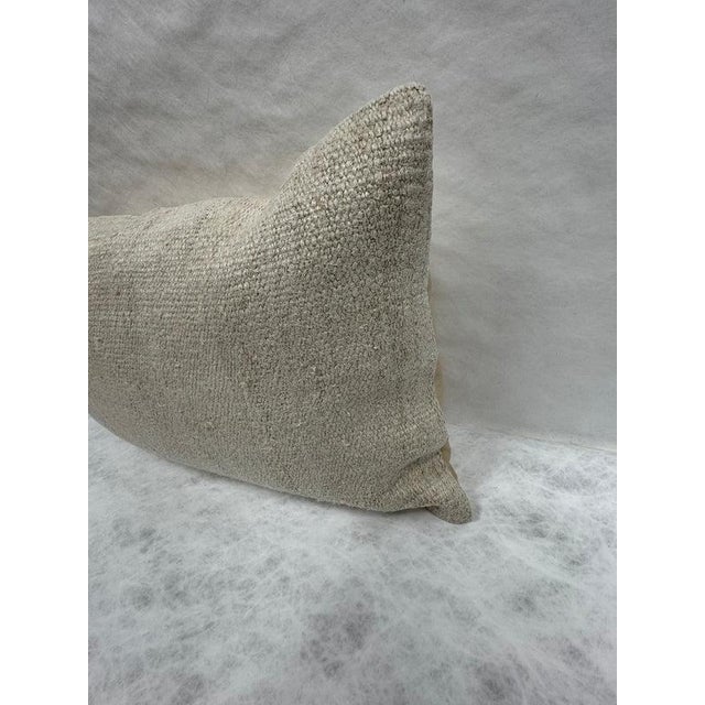 Turkish Hemp Pillow Cushion Natural Beige Pillow Cushion Cover 16" x 24" #30168 Enhance your home decor with our Kilim...