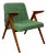 Green Bouclé Bunny Lounge Chair attributed to J. Chierowski, 1970s For Sale