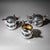 20th Century Art Deco Three-Piece Tea and Coffee Service with Hammered Surface, 1990s, Set of 3 For Sale - Image 3 of 14