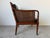 1970s 1970s Hickory Chair Regency Style Faux Bamboo Caned Lounge Armchair on Brass Casters For Sale - Image 5 of 12