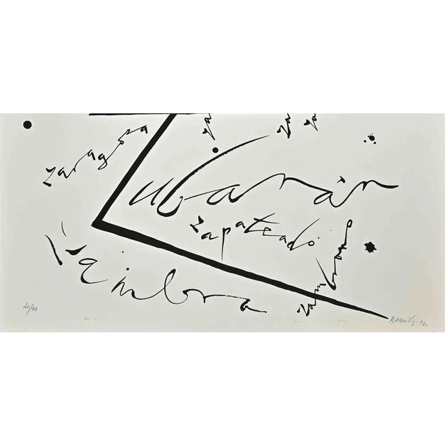 Letter Z from Alphabet series is an original lithograph realized by Rafael Alberti in 1972. Hand-signed and dated on the...