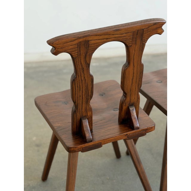 Antique Carved Oak Revival Dining Chairs — Set of 6 For Sale - Image 9 of 18