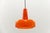 Lovely orange glass ceiling lamp by peill & putzler, 1960s the lowest possible height is 45 cm, and it is continuously...
