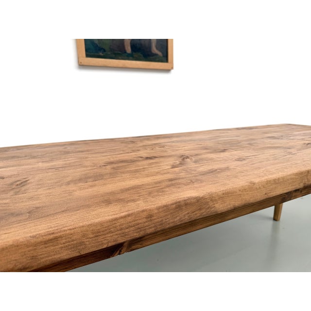 Vintage Poplar Farmhouse Table, 1970s For Sale - Image 15 of 18